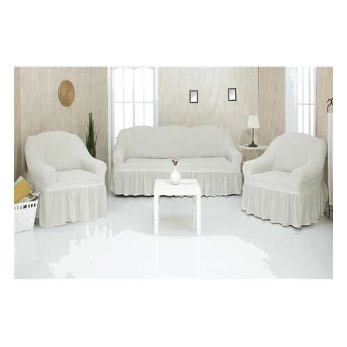 Комплект чехлов на диван и кресла CONCORDIA Sofa set, молочный, 3 предмета в ИКЕА